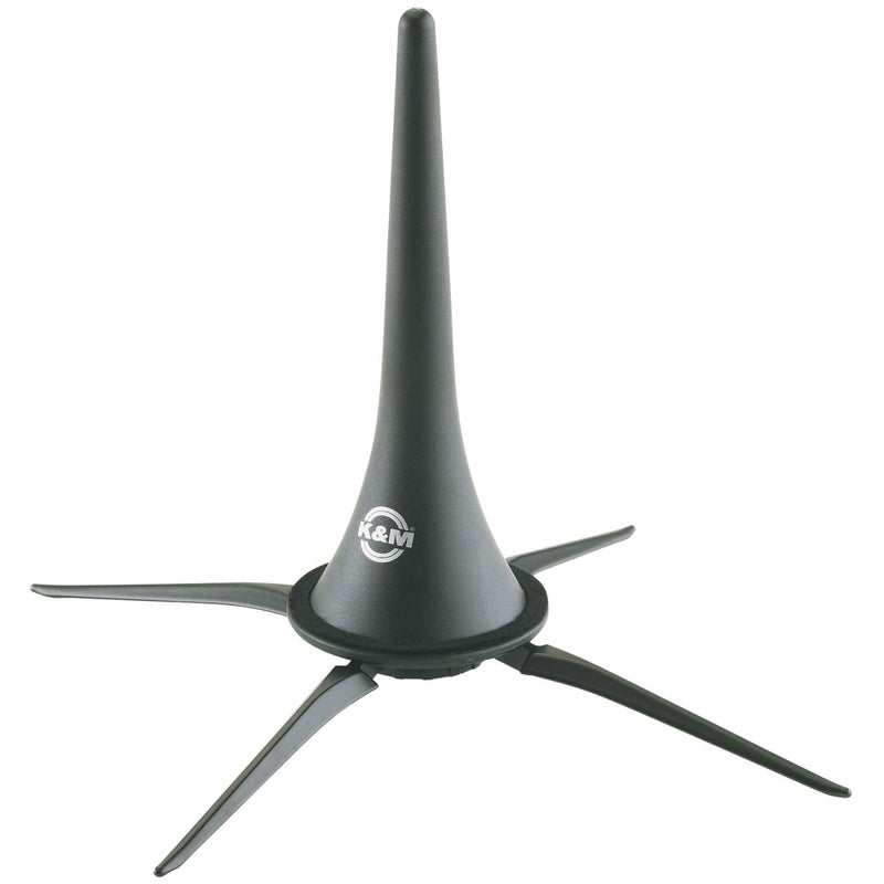 KM حامل كلارينيت محمول K&M كونيغ وماير 15222.000.55 - خفيف الوزن مع قاعدة قابلة للطي بأربعة أرجل - يناسب كلارينيت A و B - قاعدة مستقرة وآمنة - درجة احترافية - صنع في ألمانيا - أسود - Image 1